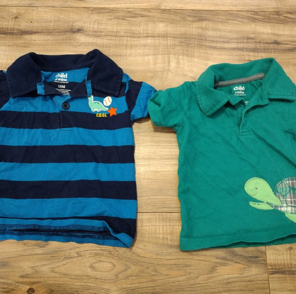 Bundle of 2 Carter's boys polo shirts size 18 months